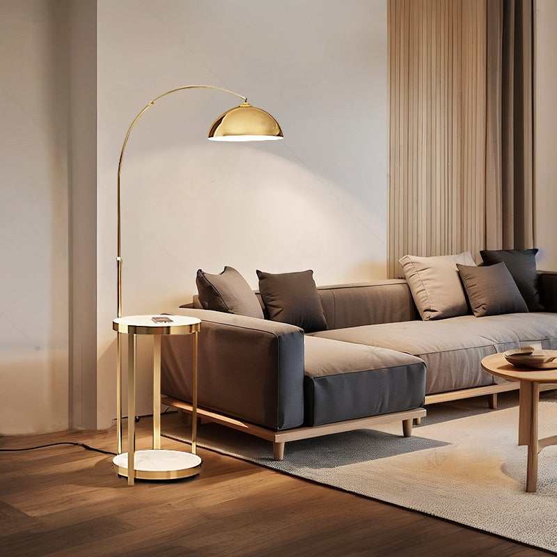 Nordic Floor Lamp with Wireless Charging and Storage