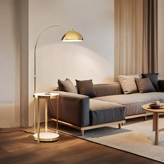 Nordic Floor Lamp with Wireless Charging and Storage