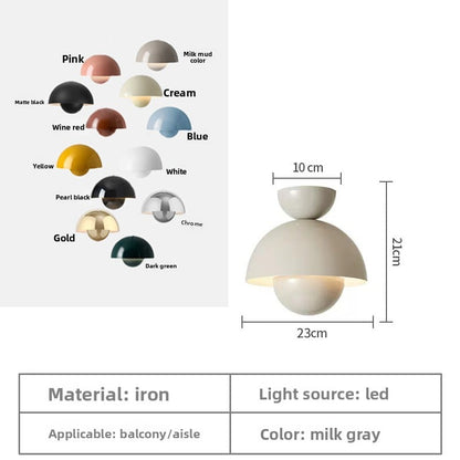 Nordic flower bud ceiling lamp modern minimalist entrance corridor aisle lamp cream style cloakroom balcony lamp