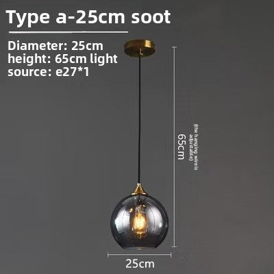 Nordic Glass Ball Chandelier for Bedroom and Dining Room