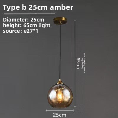 Nordic Glass Ball Chandelier for Bedroom and Dining Room