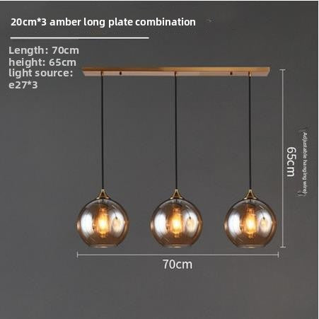 Nordic Glass Ball Chandelier for Bedroom and Dining Room
