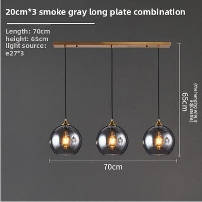 Nordic Glass Ball Chandelier for Bedroom and Dining Room