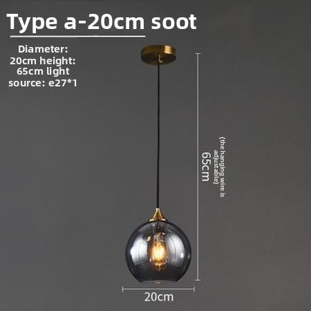 Nordic Glass Ball Chandelier for Bedroom and Dining Room