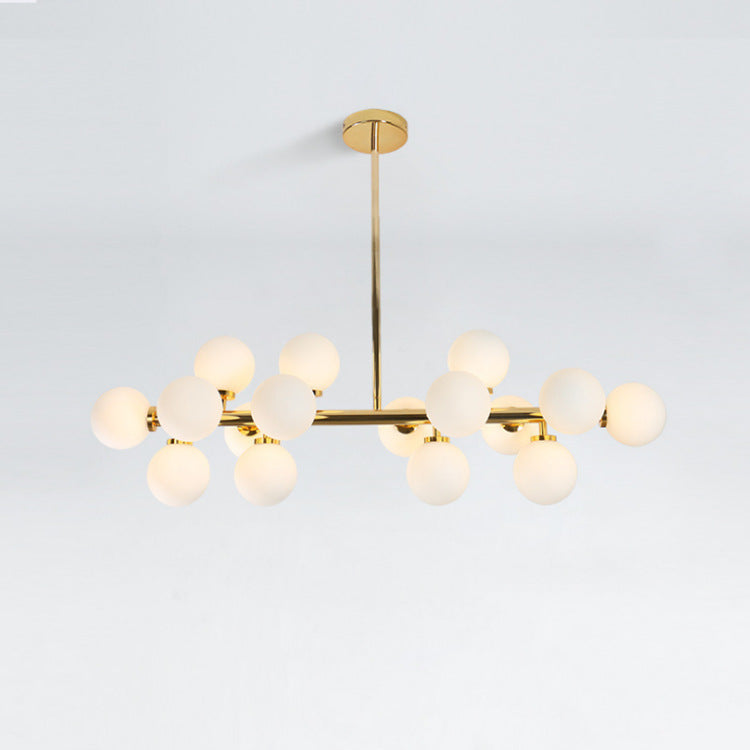 Nordic Glass Ball Multi-Head LED Chandelier