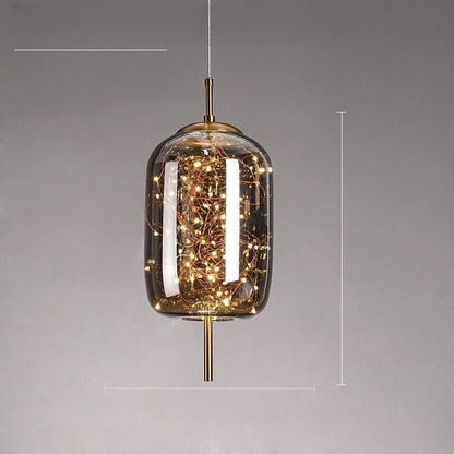 Nordic Glass Pendant Lamp for Bedroom Dining Room