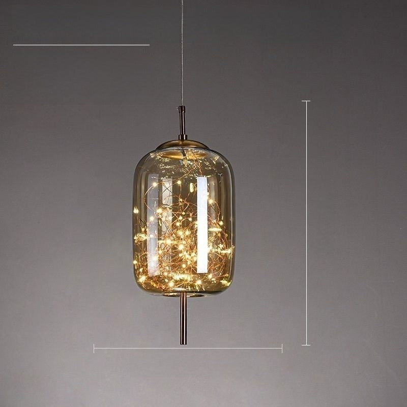 Nordic Glass Pendant Lamp for Bedroom Dining Room