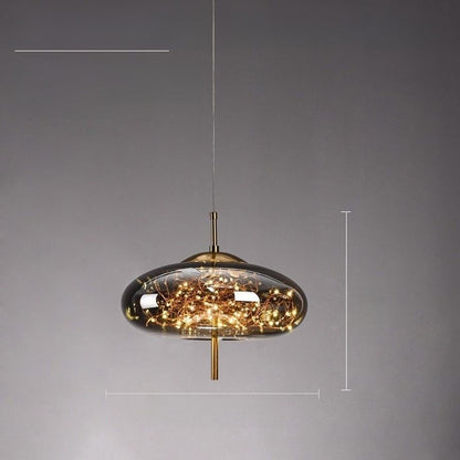 Nordic Glass Pendant Lamp for Bedroom Dining Room