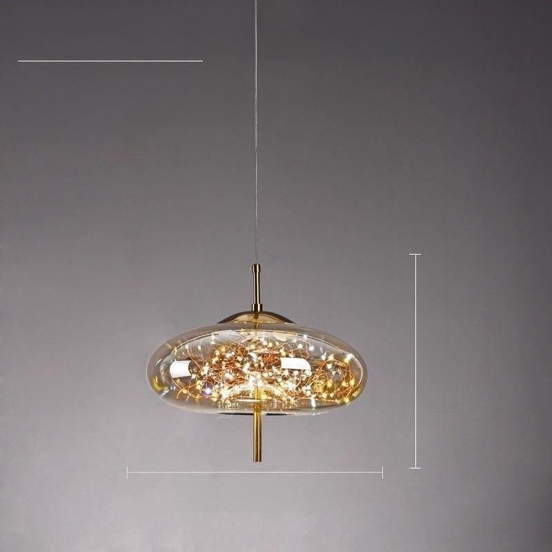 Nordic Glass Pendant Lamp for Bedroom Dining Room