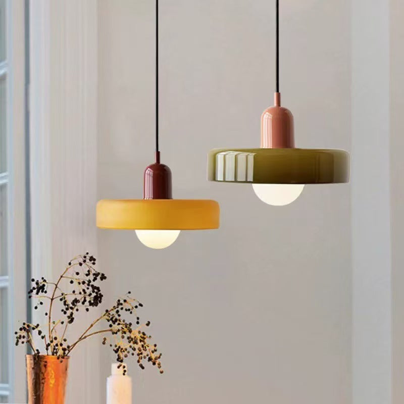 Nordic Glass Pendant Light Adjustable Hanging Lamp