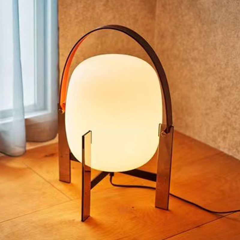 Nordic Glass Table Lamp with Metal Base