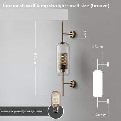 Nordic Glass Wall Lamp for Bedroom Living Room