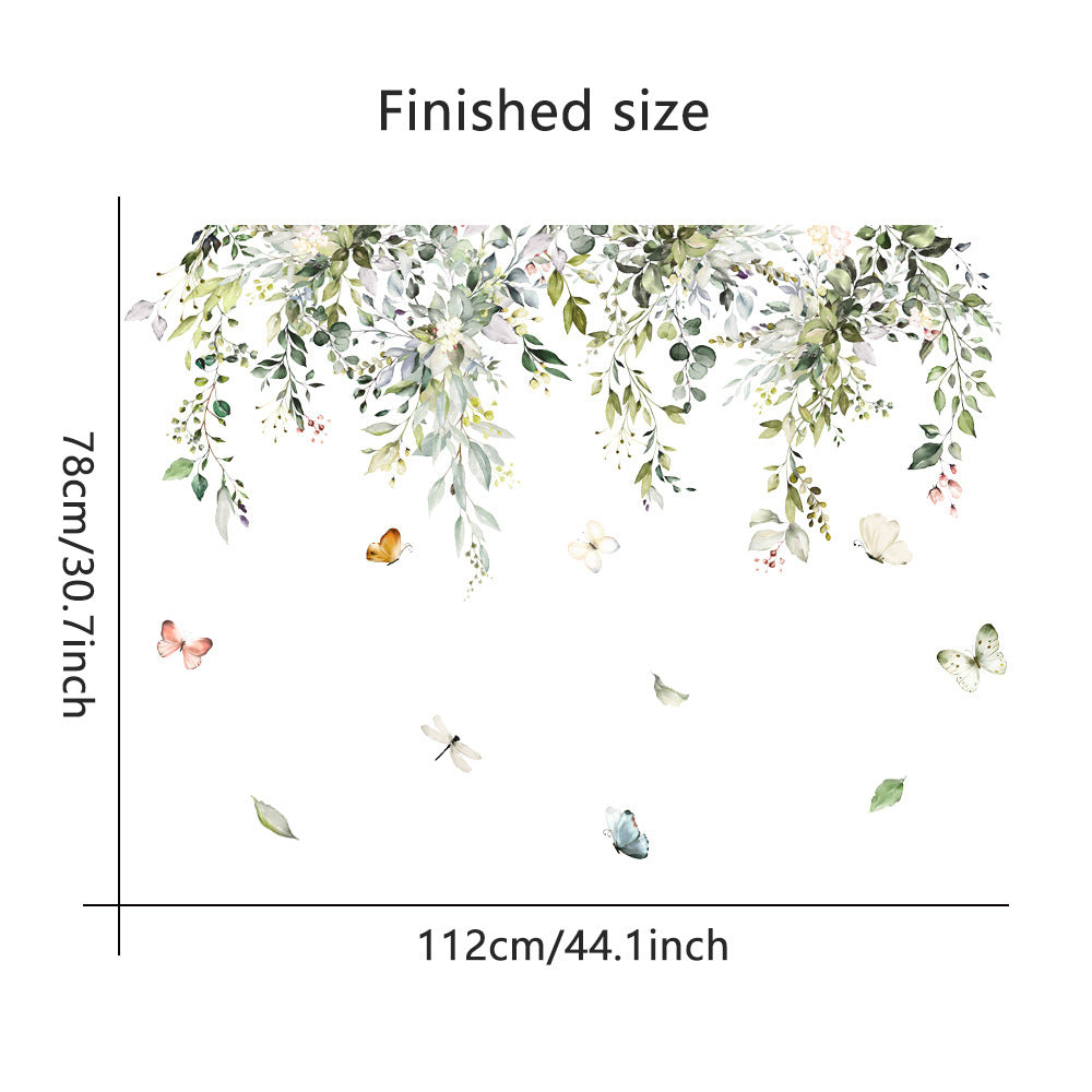 Nordic Green Leaf Wall Stickers