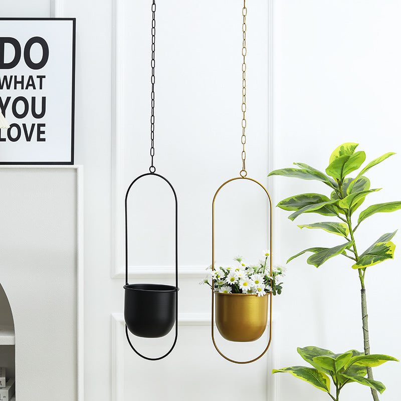 Nordic Iron Hanging Flower Pot for Plants