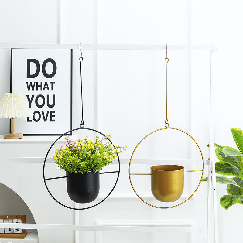 Nordic Iron Hanging Flower Pot for Plants