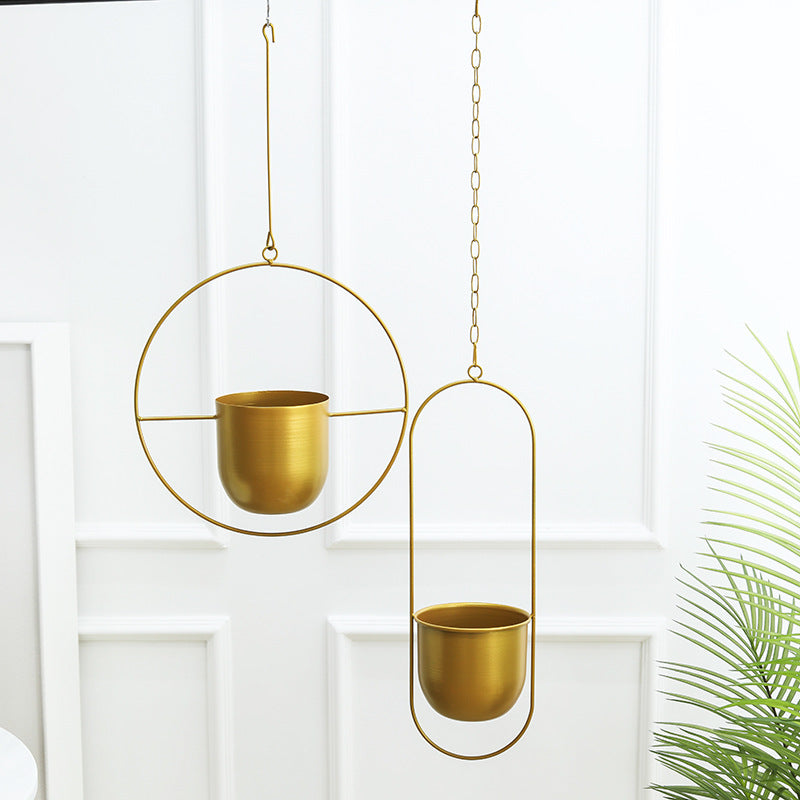 Nordic Iron Hanging Flower Pot for Plants
