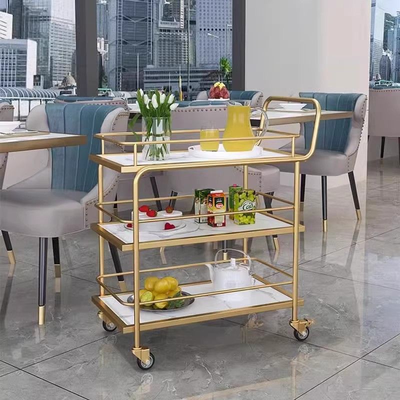 Nordic Metal Serving Cart with Wheels