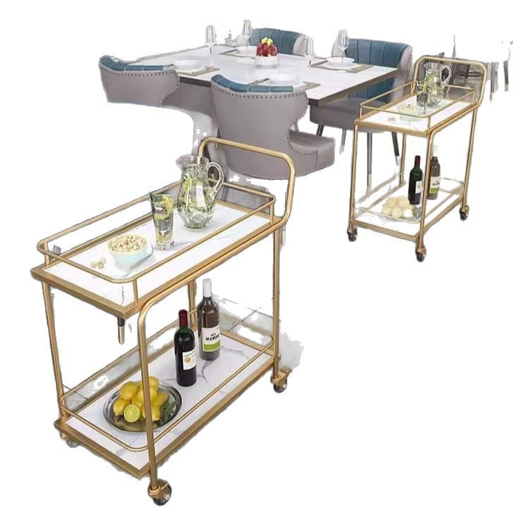 Nordic Metal Serving Cart with Wheels