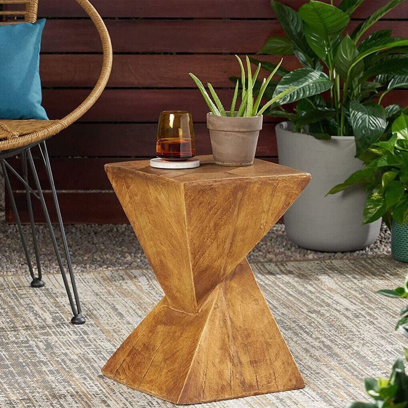 Nordic Minimalist Round Coffee Table Imitation Wood Grain