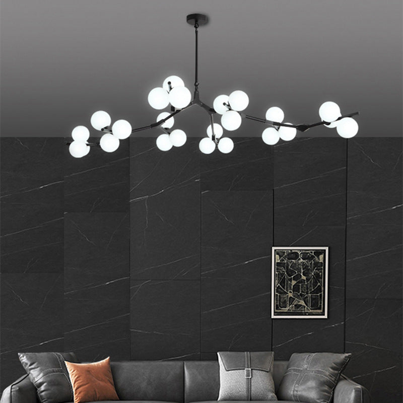 Nordic Modern Iron Glass Chandelier