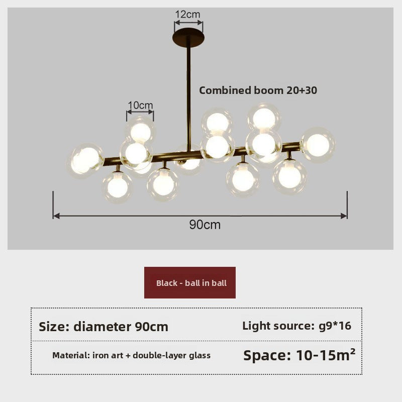 Nordic Molecular Glass Chandelier Lighting