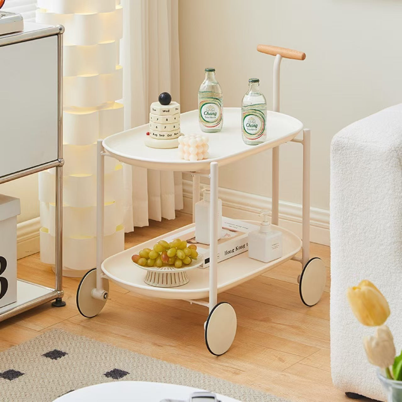 Nordic Movable Storage Side Table