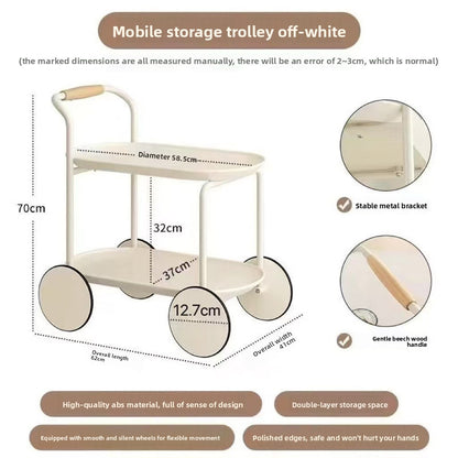 Nordic Movable Storage Side Table