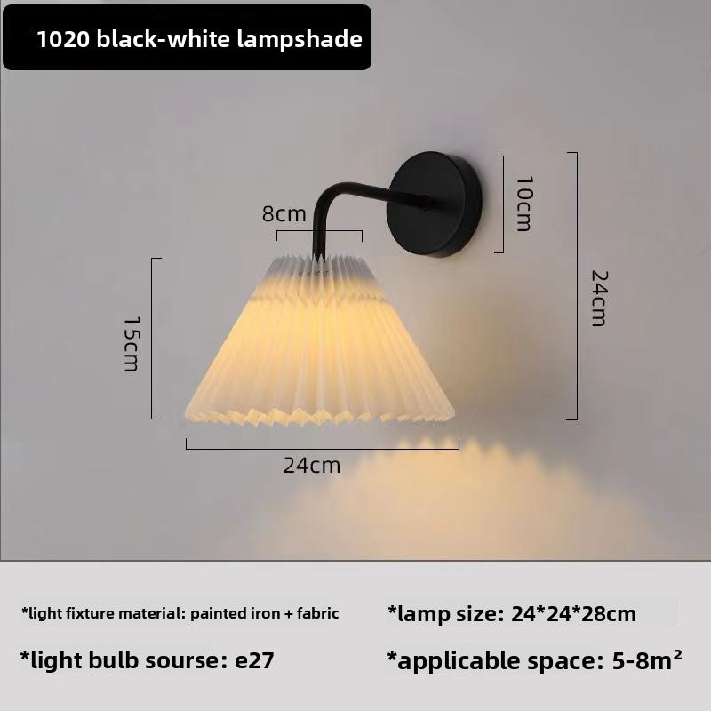 Nordic Pleated Fabric Wall Lamp