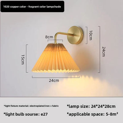 Nordic Pleated Fabric Wall Lamp