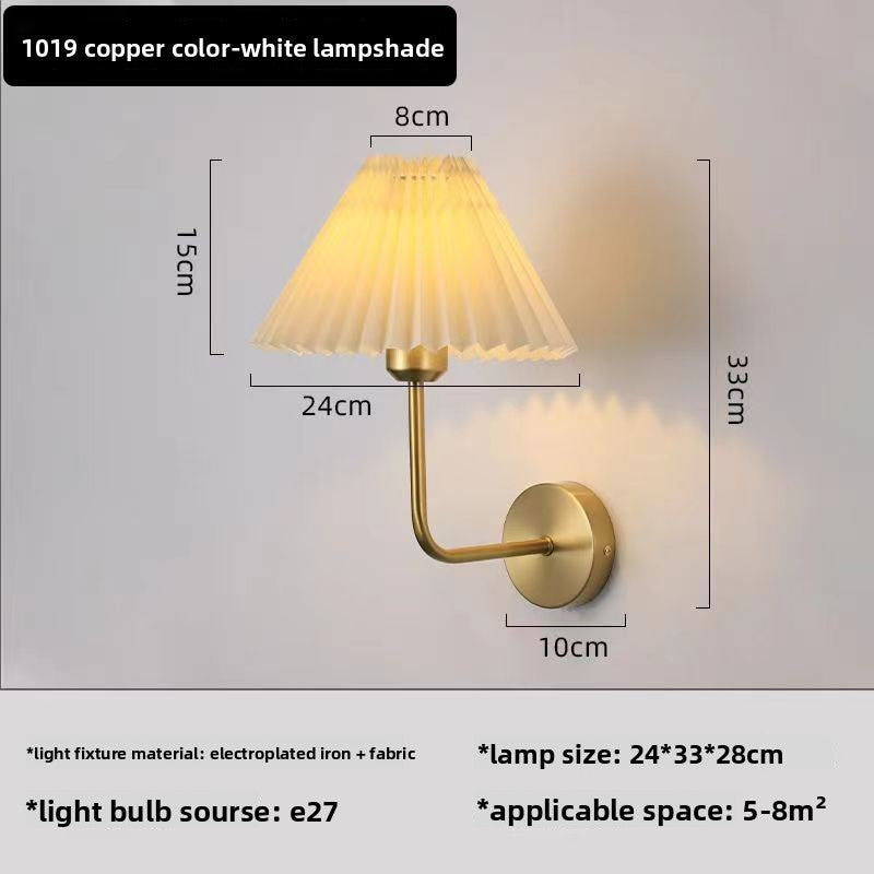 Nordic Pleated Fabric Wall Lamp
