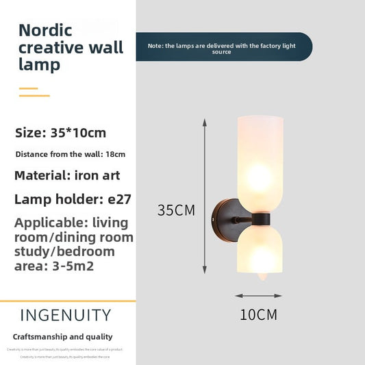Nordic post-modern wall lamp retro wall lamp up and down lighting bedside lamp bed and breakfast hotel personalized wall lamp