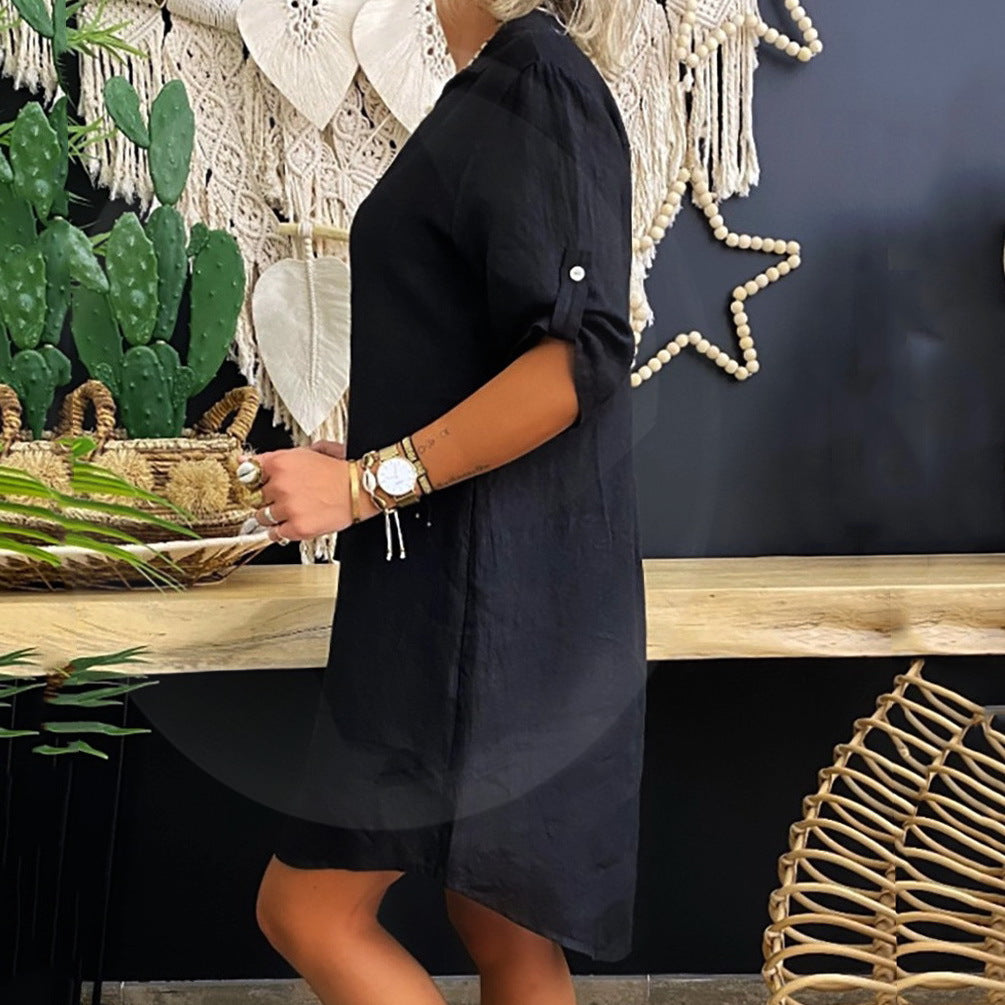 Nordic Rayon Shirt Dress