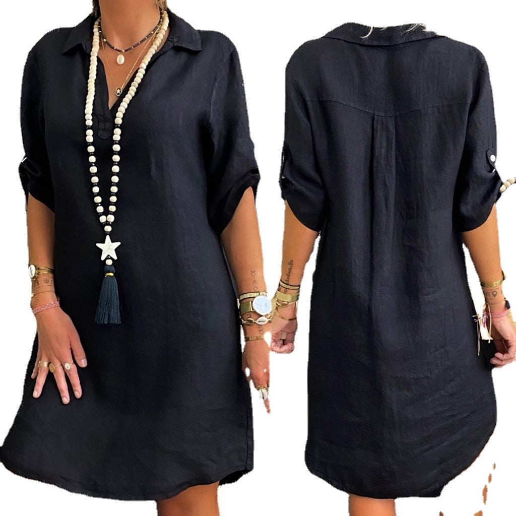 Nordic Rayon Shirt Dress