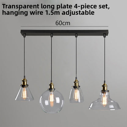 Nordic Retro Glass Pendant Chandelier
