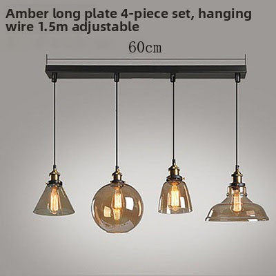 Nordic Retro Glass Pendant Chandelier
