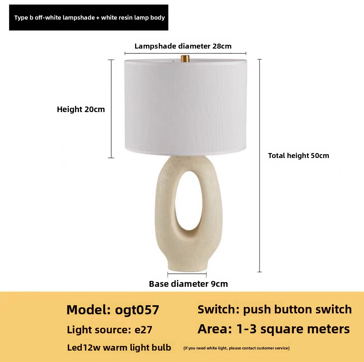 Nordic Retro Resin Table Lamp