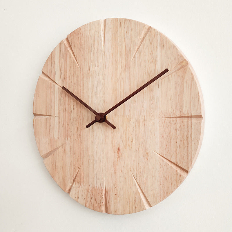 Nordic Solid Wood Silent Wall Clock