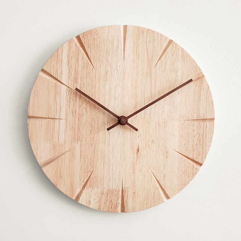 Nordic Solid Wood Silent Wall Clock