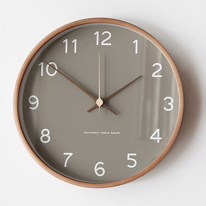Nordic Solid Wood Wall Clock Living Room Modern Simple Creative Clock Chinese Style Bedroom Clock Stylish Distinctive Home Watch