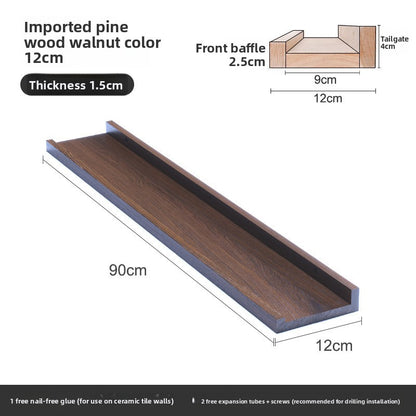 Nordic Solid Wood Wall Shelf