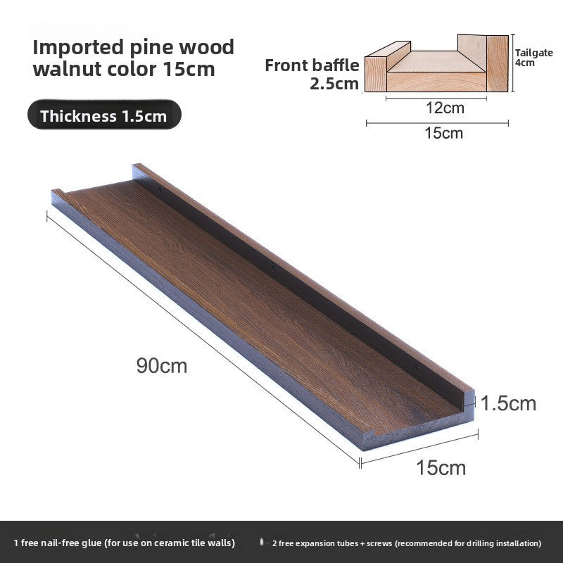 Nordic Solid Wood Wall Shelf