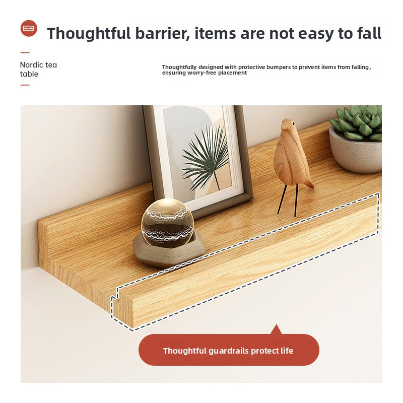 Nordic Solid Wood Wall Shelf
