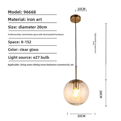 Nordic Stained Glass Pendant Light
