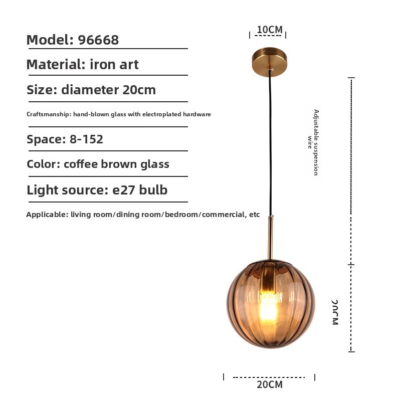 Nordic Stained Glass Pendant Light