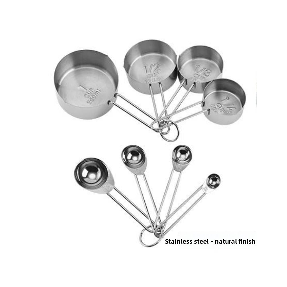 Nordic Stainless Steel Measuring Spoon and Cup Set for Baking