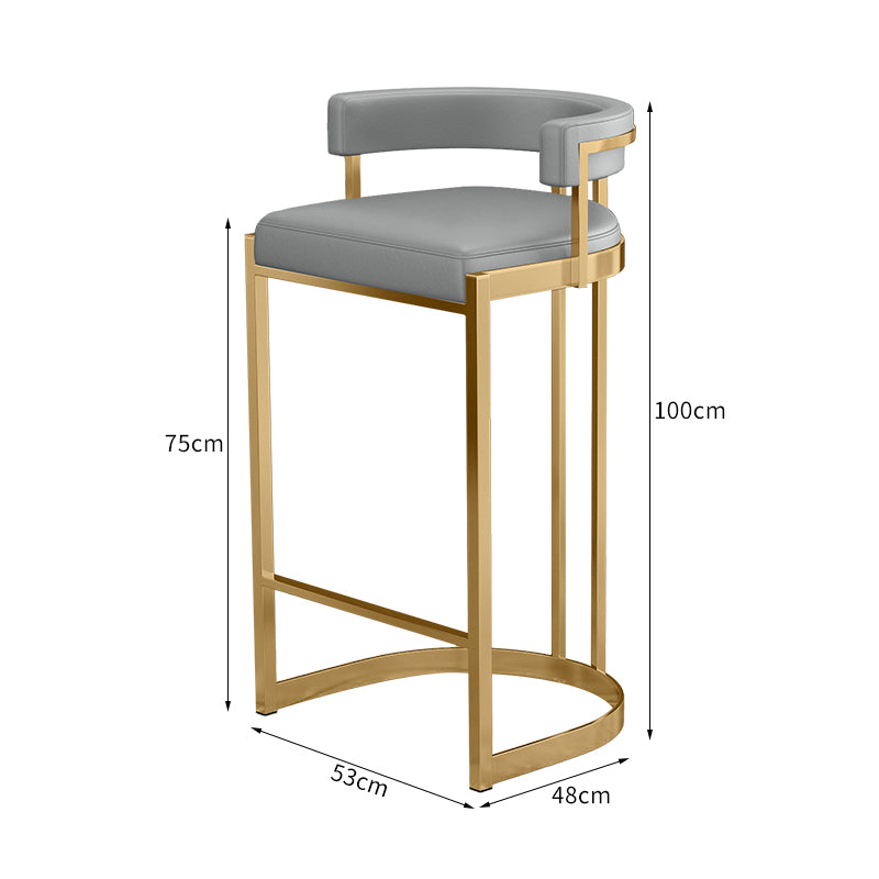 Nordic Style Bar Chair with Backrest