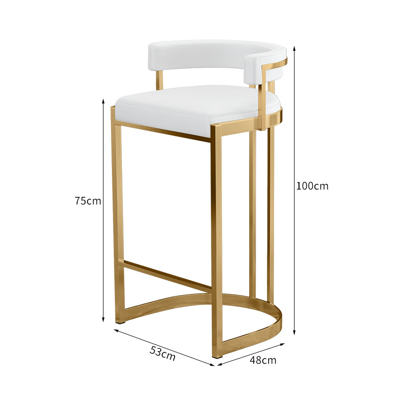 Nordic Style Bar Chair with Backrest