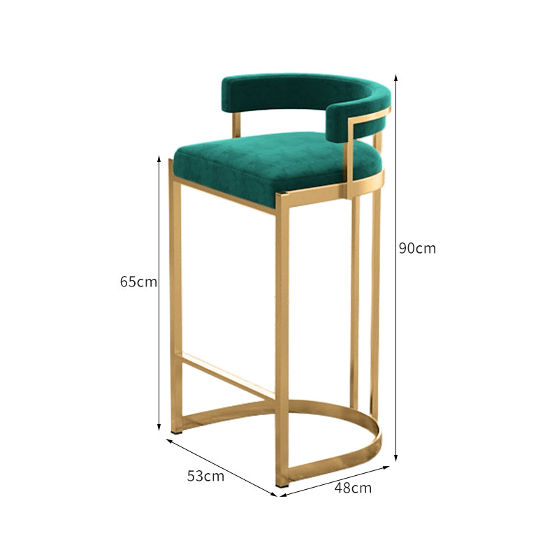 Nordic Style Bar Chair with Backrest
