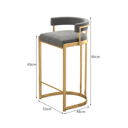 Nordic Style Bar Chair with Backrest