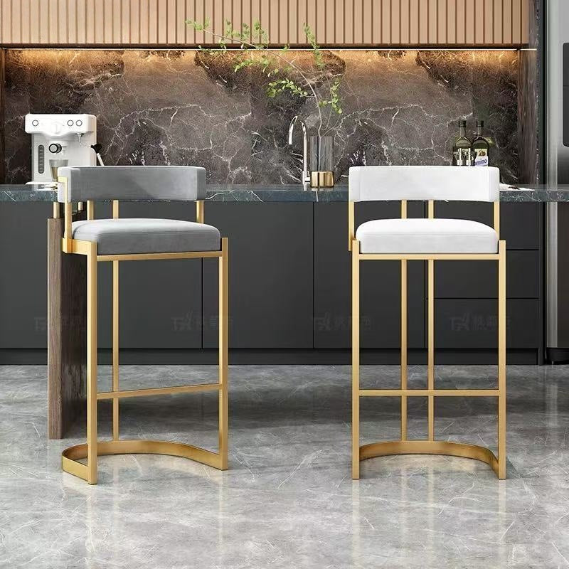 Nordic Style Bar Chair with Backrest